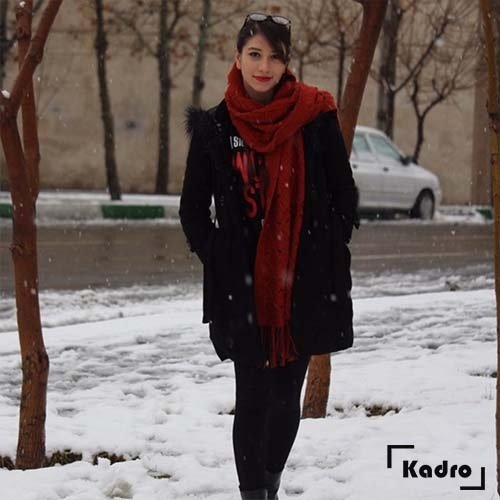  ژست عکاسی در برف اینستاگرام