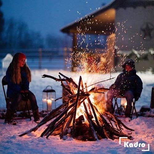  ژست عکاسی در برف دخترانه