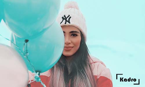  ژست عکاسی در برف دخترانه