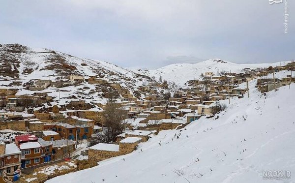 عکس برف در روستا