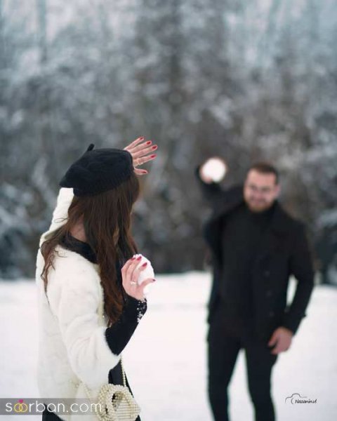  ژست عکاسی تو برف دونفره