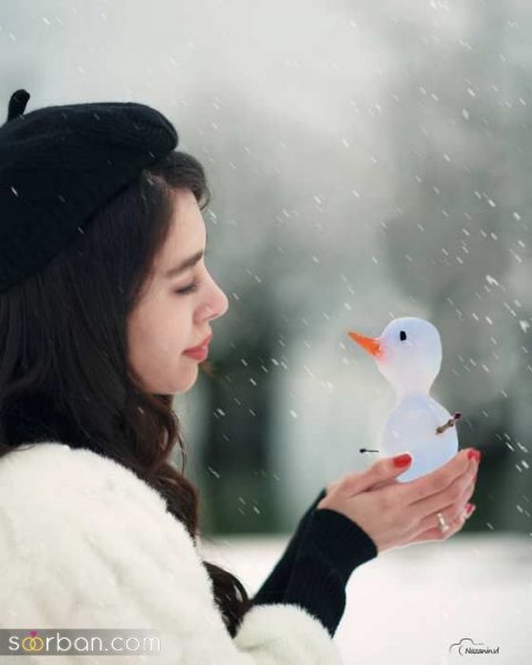  ژست عکاسی تو برف دونفره
