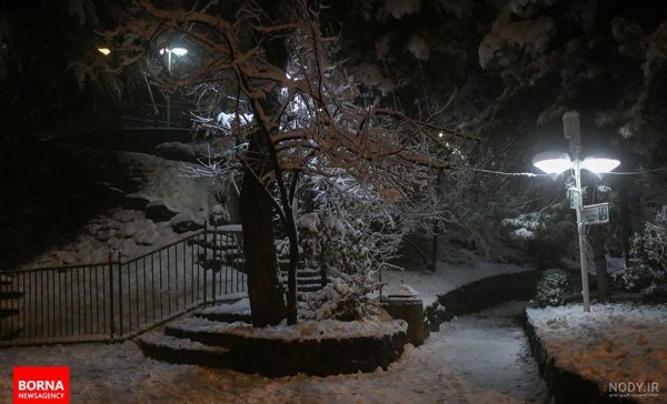  عکس برف در شب طبیعی