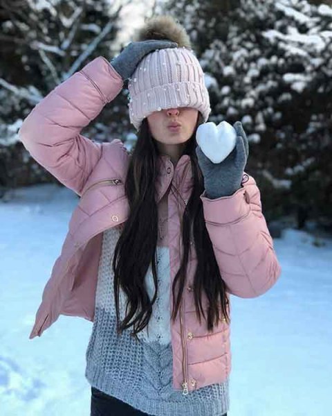  ایده عکس برفی دخترانه