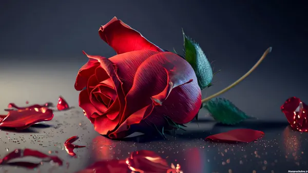  عکس گل رز قرمز عاشقانه
