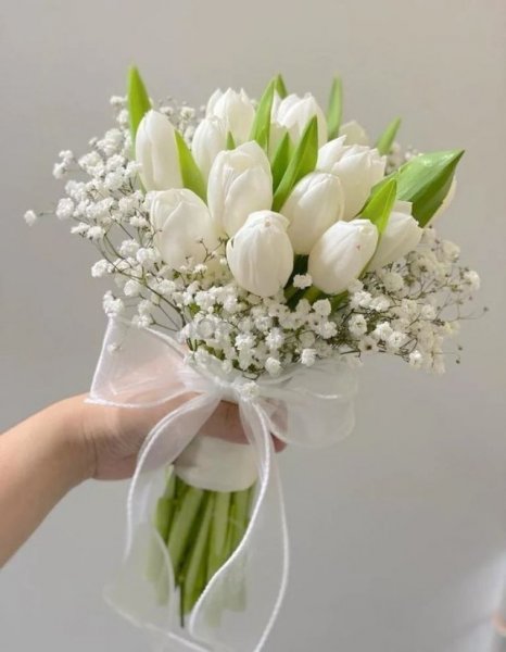  دسته گل عروس سفید