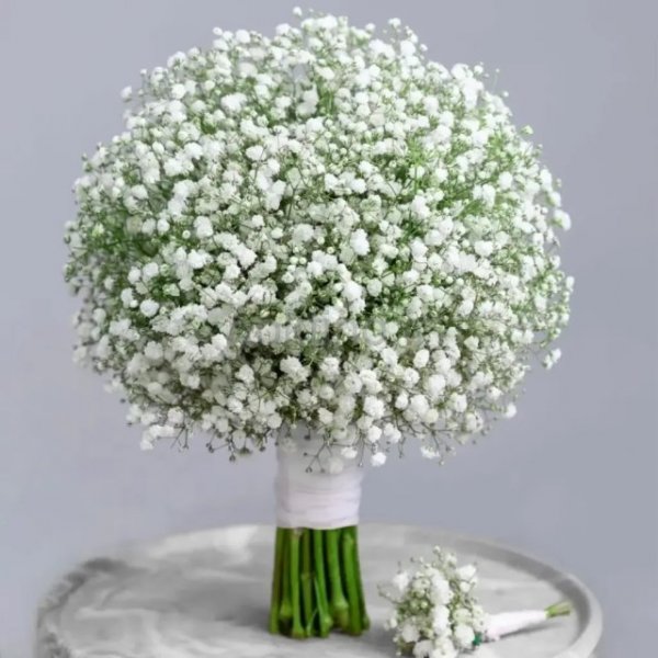  دسته گل عروس سفید