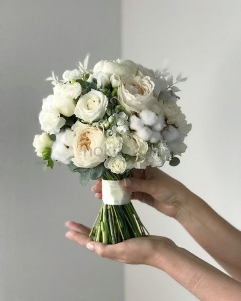  دسته گل عروس سفید