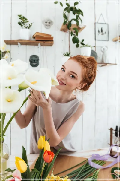  عکس دختر با گل برای پروفایل واتساپ