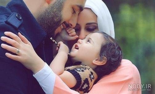 عکس مادر و فرزند با حجاب کارتونی