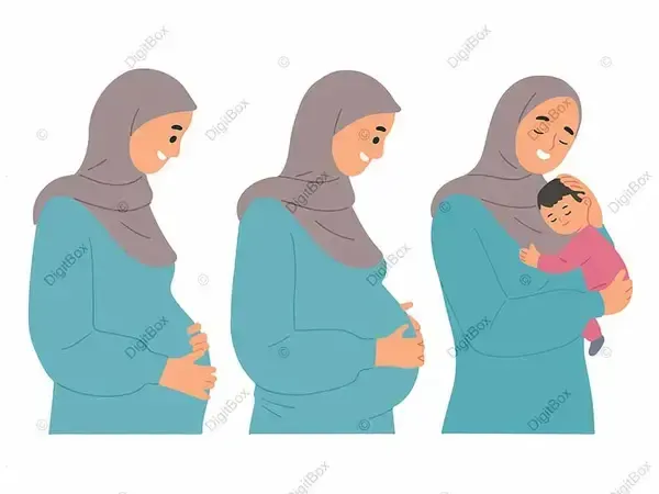 عکس مادر و فرزند با حجاب کارتونی
