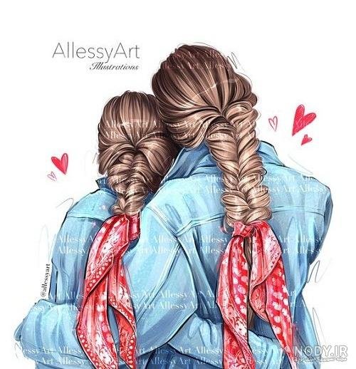  عکس فیک مادر دختری طبیعی