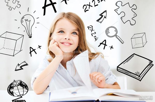  عکس دختر درحال درس خوندن فانتزی