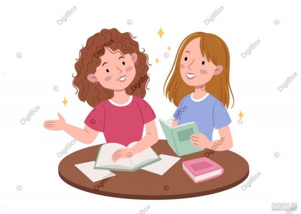  عکس دختر درحال درس خوندن فانتزی