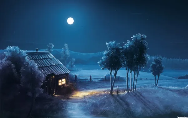  عکس آسمان شب با ماه و ستاره