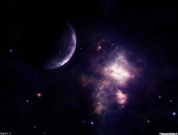  عکس آسمان شب با ماه و ستاره
