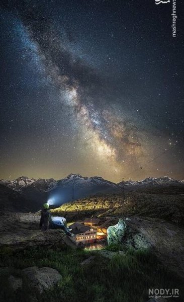 عکس ستاره واقعی در شب از نزدیک