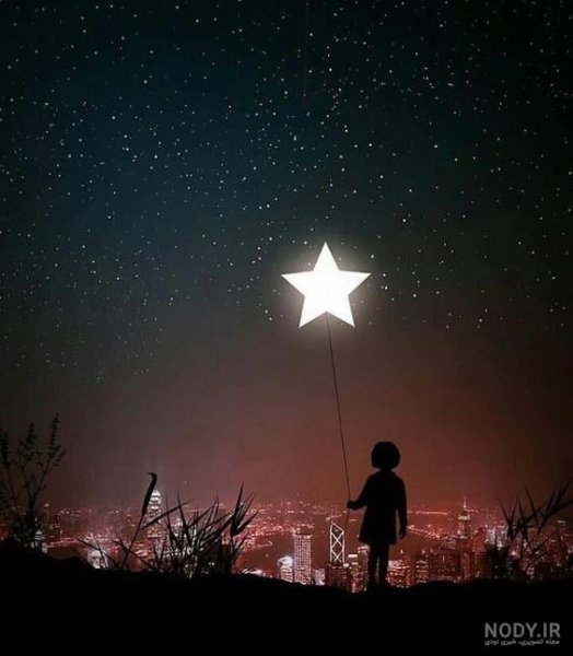  عکس ستاره واقعی در شب از نزدیک