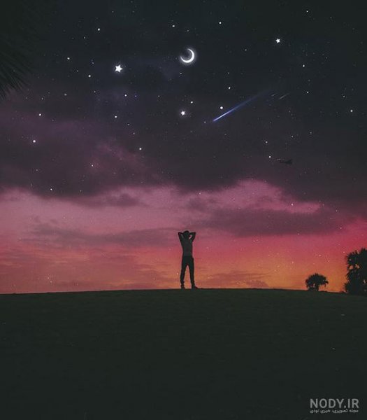  عکس ستاره واقعی در شب از نزدیک