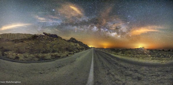  عکس اسمان کویر در شب