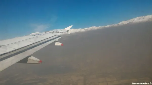  عکس از پنجره هواپیما در شب تهران