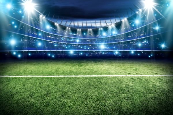 عکس زمین فوتبال با توپ