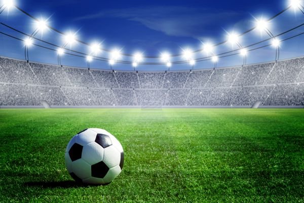 عکس زمین فوتبال با توپ