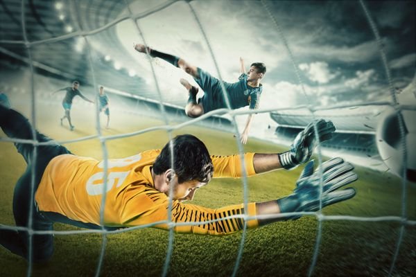 عکس زمین فوتبال با توپ