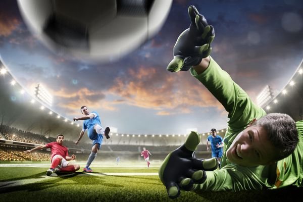 عکس زمین فوتبال با توپ
