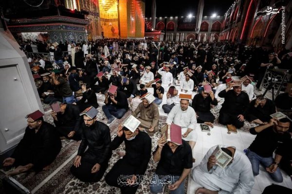  عکس حرم امام علی در شب