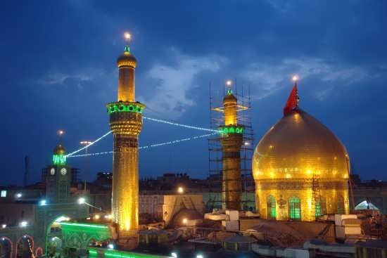  عکس حرم امام علی با نوشته
