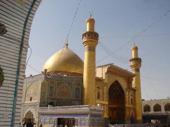  عکس حرم امام علی با نوشته