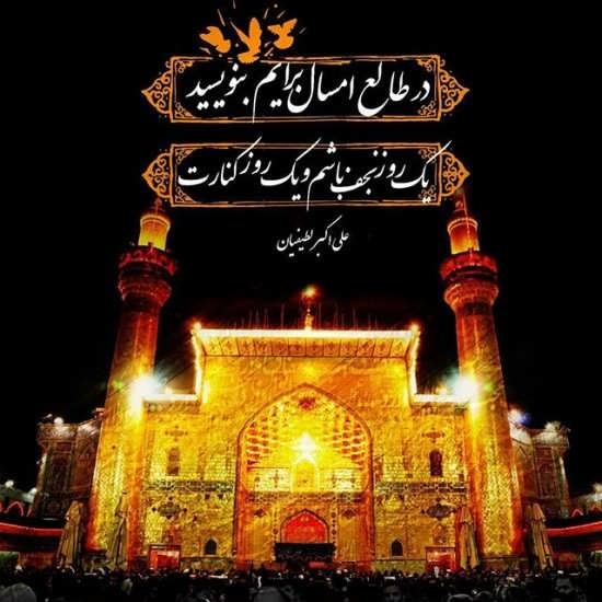  عکس حرم امام علی با نوشته