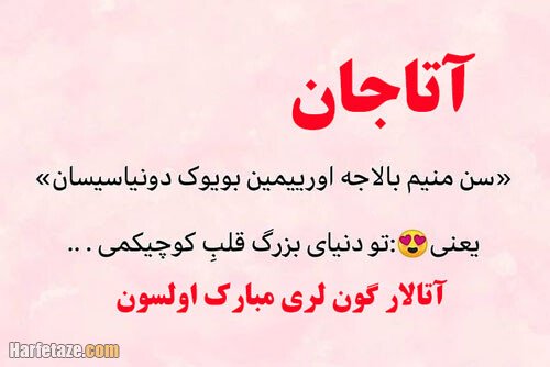  عکس تبریک روز پدر از طرف دختر ترکی