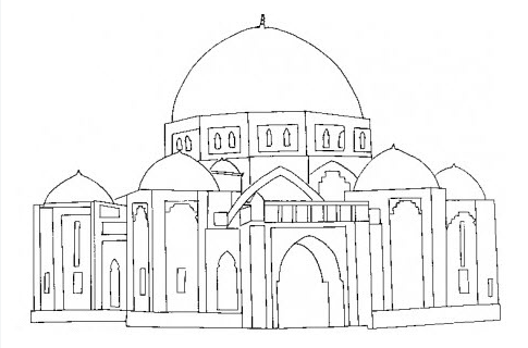  عکس مسجد برای رنگ آمیزی