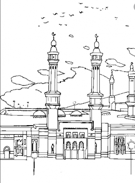  عکس مسجد برای رنگ آمیزی