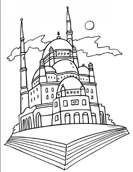  عکس مسجد برای رنگ آمیزی