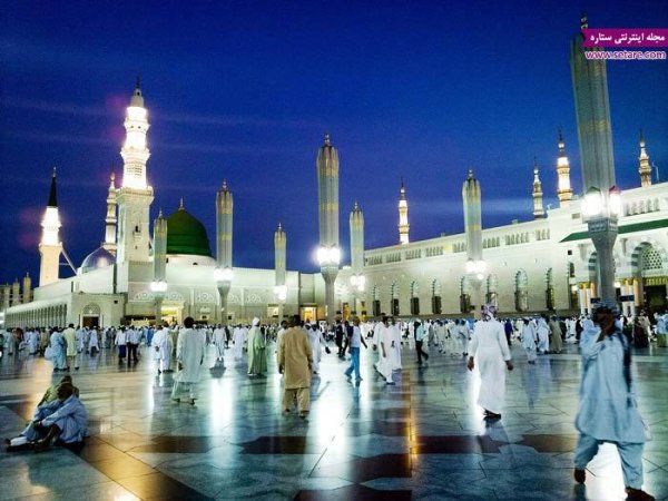  عکس مسجد النبی نمای داخلی