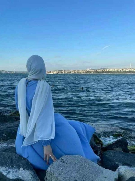  عکس پروفایل دختر با حجاب کنار دریا
