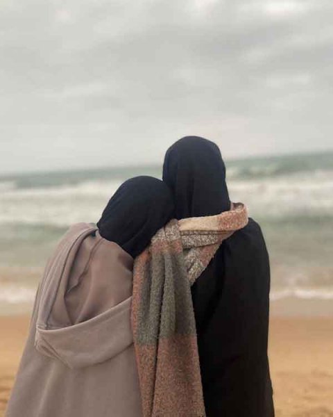  عکس پروفایل دختر با حجاب کنار دریا