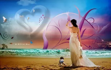  عکس پس زمینه عاشقانه دختر و پسر فانتزی