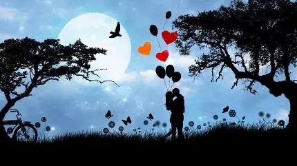  عکس پس زمینه عاشقانه دختر و پسر فانتزی