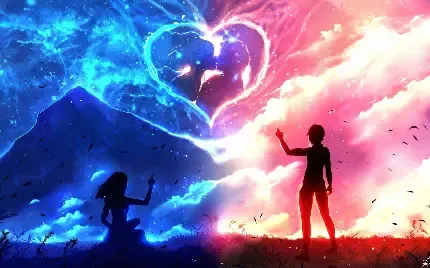  عکس قلب عاشقانه دونفره