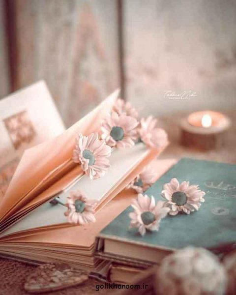  عکس پروفایل کتاب و گل و قهوه
