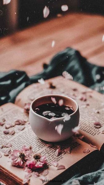  عکس پروفایل کتاب و گل و قهوه