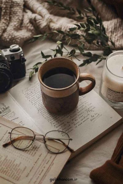  عکس پروفایل کتاب و گل و قهوه