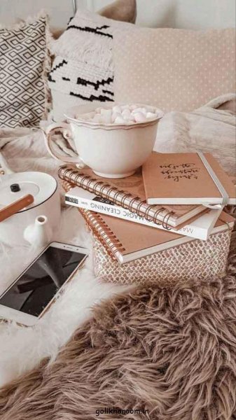  عکس پروفایل کتاب و گل و قهوه