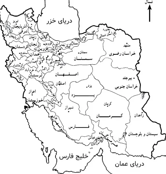  عکس نقشه ایران بدون نوشته