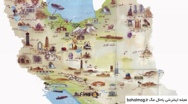 عکس نقشه ایران با مراکز استان ها