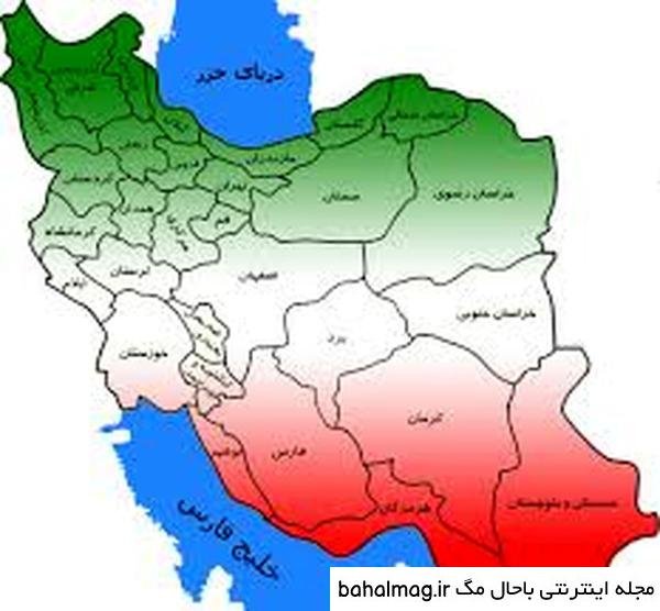 عکس نقشه ایران با مراکز استان ها